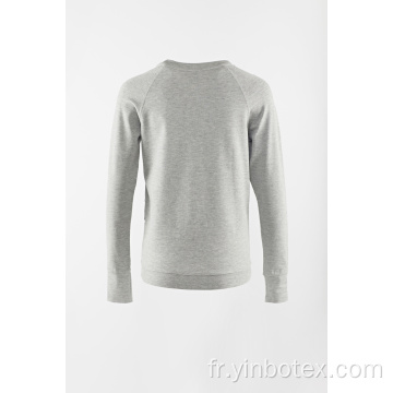 Pull de sport à tricot gris